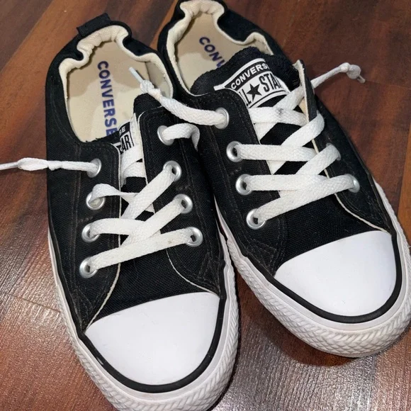 Converse Black and White Low-Top Sneakers - Picture 3 of 6